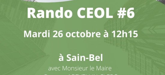 RANDO CEOL #6 à Sain-Bel - Mardi 26 octobre à 12h15